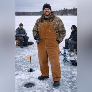 Carhartt Quilted Bib Overalls 40x27 Double Knee Insulated Workwear VTG R27 BRN